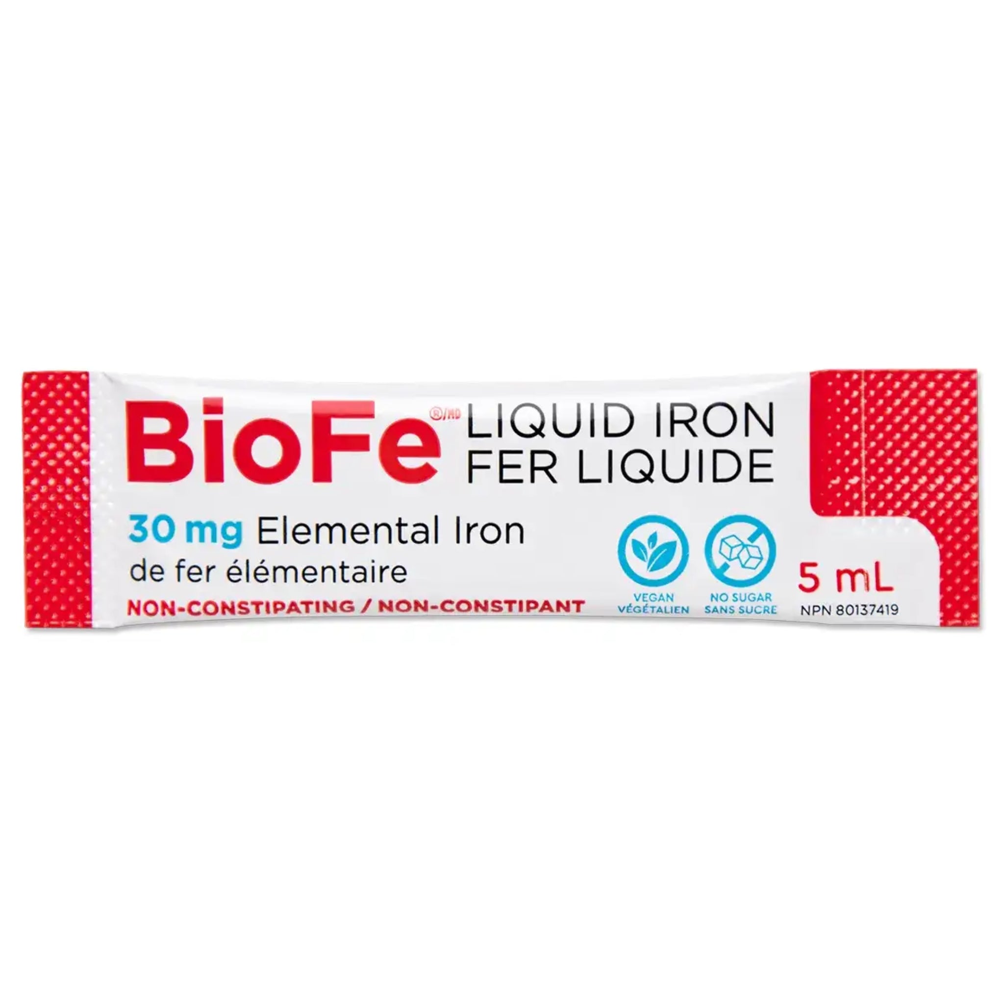 KidStar BioFe Liquid Iron 30mg 46X5ml Sachets - Nature's Source Inc