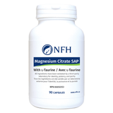 NFH Magnesium Citrate SAP 90 Capsules - Promote Functioning Of Cardiovascular, Nervous, Musculoskeletal Systems, Relief From Symptoms Of Migraines, PMS, Dysmenorrhea, Muscle Cramping, Fibromyalgia, Constipation & Insomnia - Nature's Source Inc