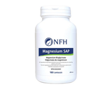 NFH Magnesium SAP 180 Vegan Capsules - Support Cardiovascular, Nervous, And Musculoskeletal Systems, Help In Mood Stabilization, Stress And Adrenal Support, Effective For Major Depression - Nature's Source Inc