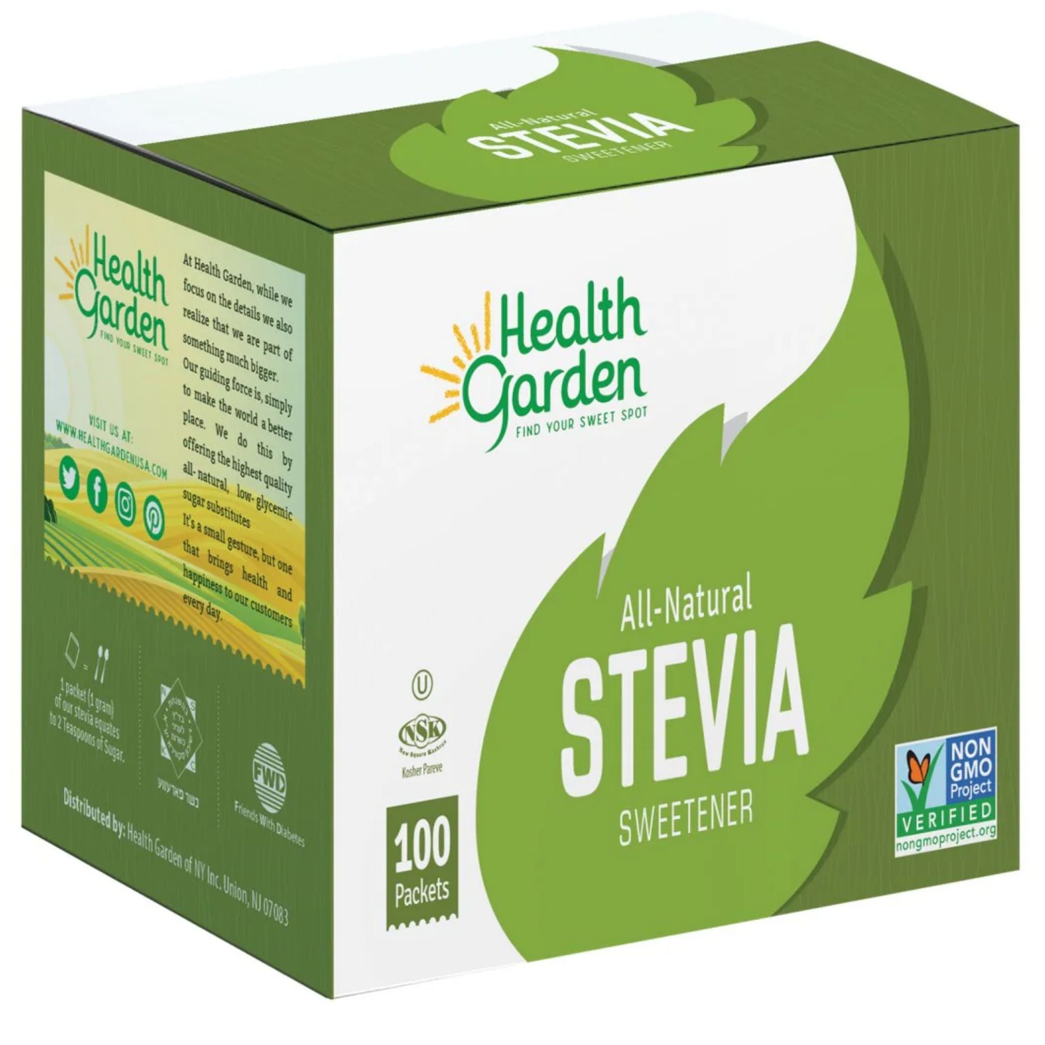 Health Garden Organic Stevia 1gx100 Packets - Nature's Source Inc