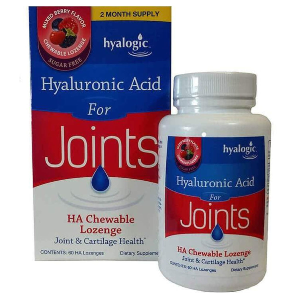 Hyalogic Hyaluronic Acid for Joints 60 Lozenges - Nature's Source Inc