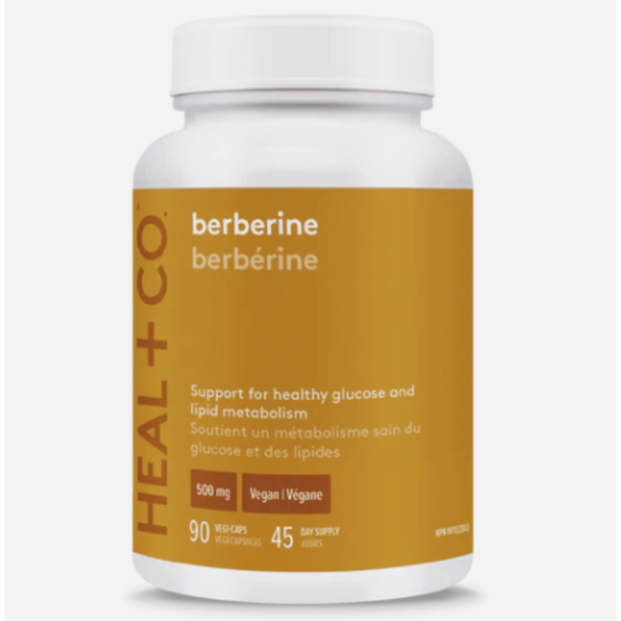 Heal + Co. Berberine 500mg 90 Vegetarian Capsules