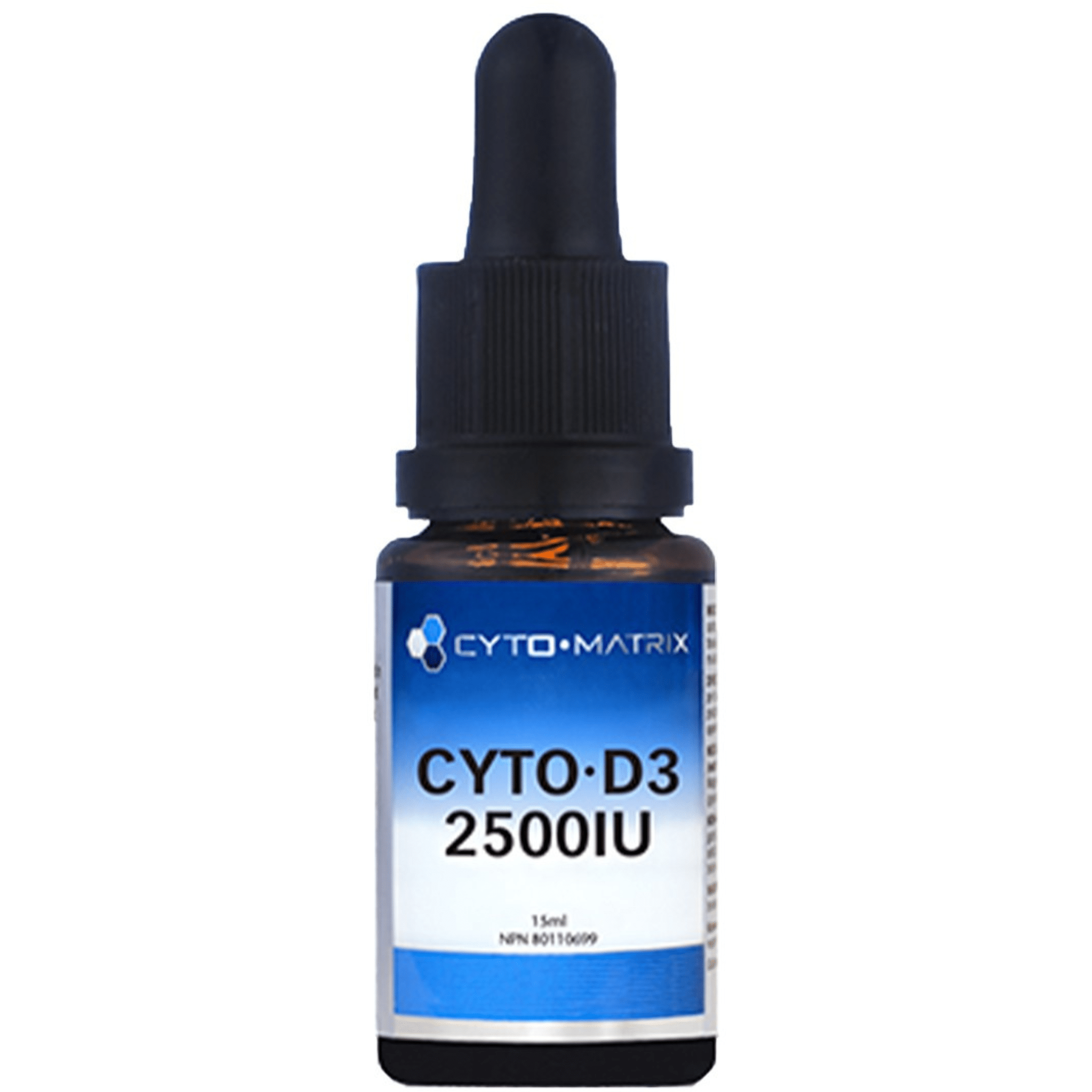 Cyto - Matrix Cyto - D3 Drops 2500IU MCT Base 15ml - Supportive for Skeletal Health, Immunity, Mood Disorders, Cardiovascular Function, Sourced From Organic Coconut and Palm Oil - Nature's Source Inc