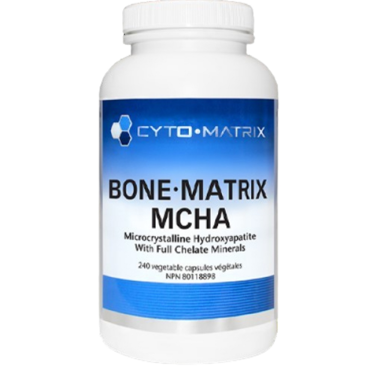 Cyto-Matrix Bone-Matrix MCHA 240 Vegan Capsules - Support Bone Mineral Density, Helps to Maintain Proper Muscle Function, Support Immune Function and Tissue Formation