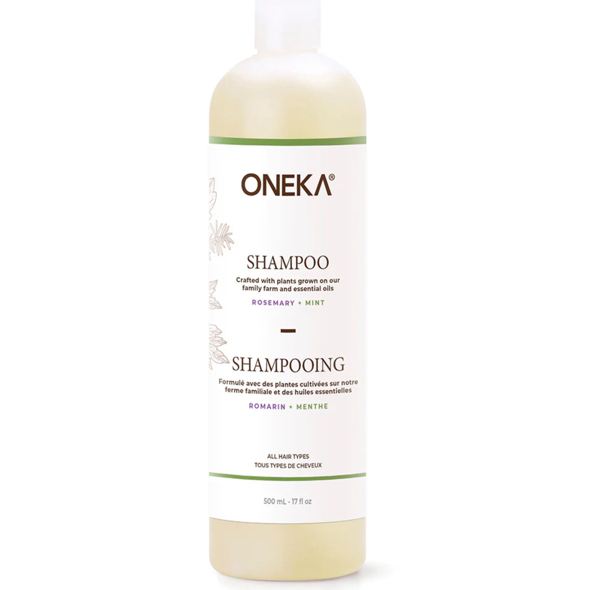 Oneka Rosemary & Mint Shampoo 500ml - Nature's Source Inc