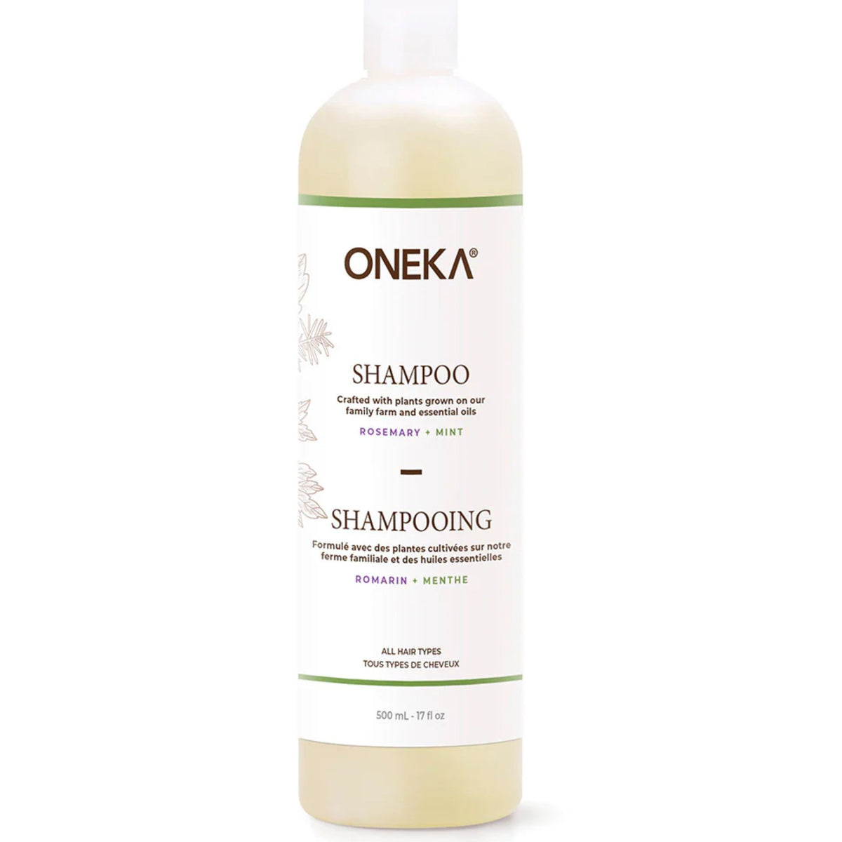 Oneka Rosemary & Mint Shampoo 500ml - Nature's Source Inc
