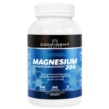 Confident Health Magnesium Bisglycinate 200 240 Vegetarian Capsules - Nature's Source Inc