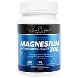 Confident Health Magnesium Bisglycinate 200 120 Vegetarian Capsules - Nature's Source Inc
