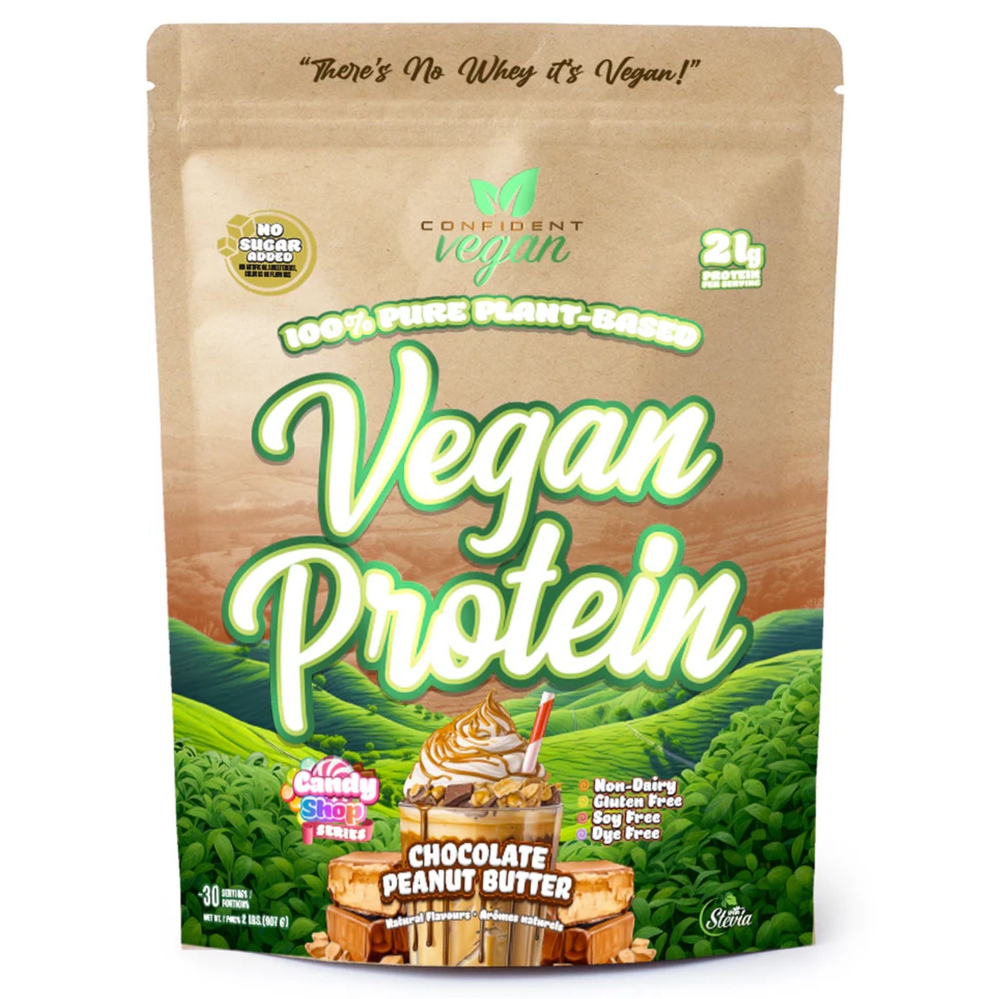 Confident Vegan Protein Cocolate Peanut Butter 907g - Nature's Source Inc