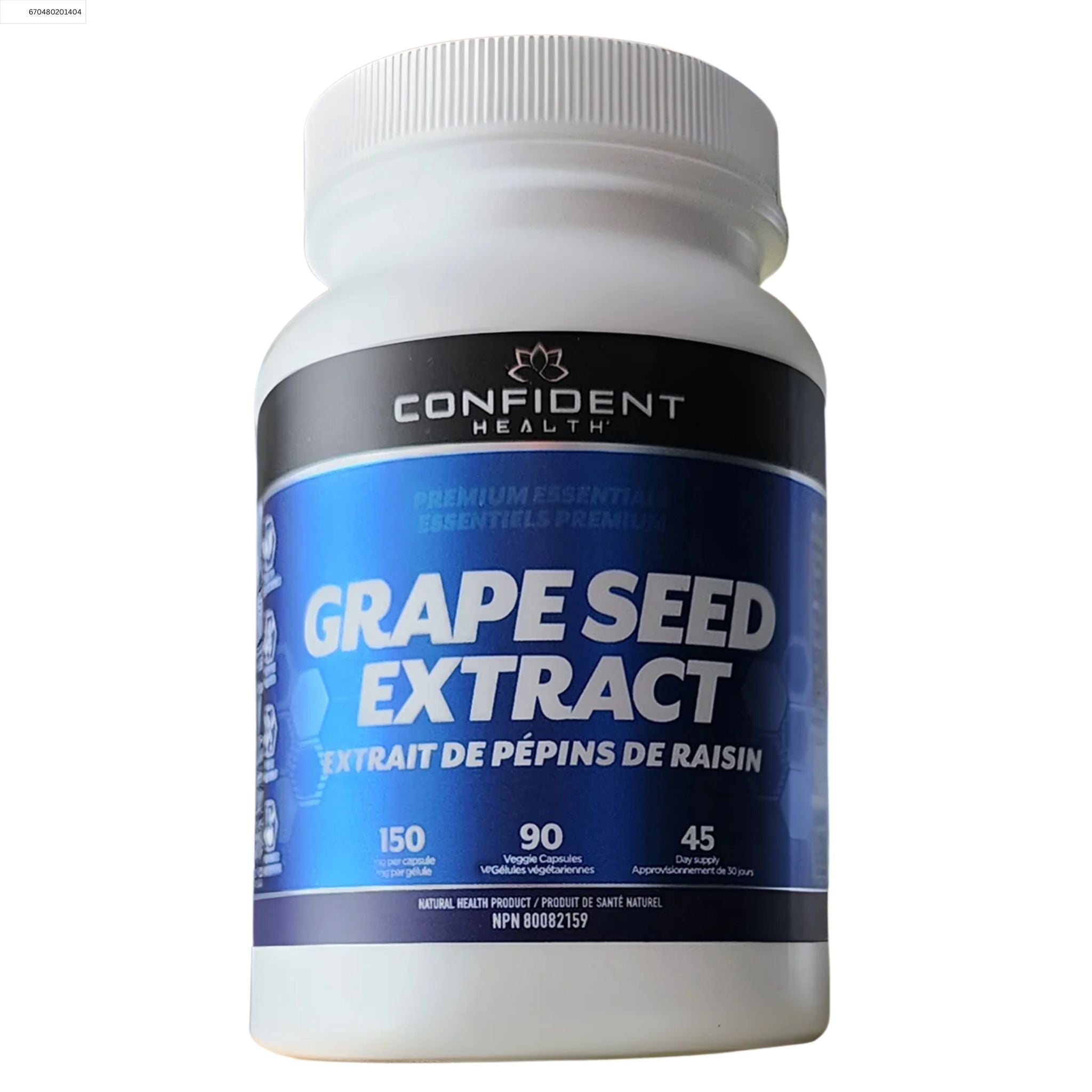 Confident Health Grapeseed Extract 90 Capsules - Nature's Source Inc
