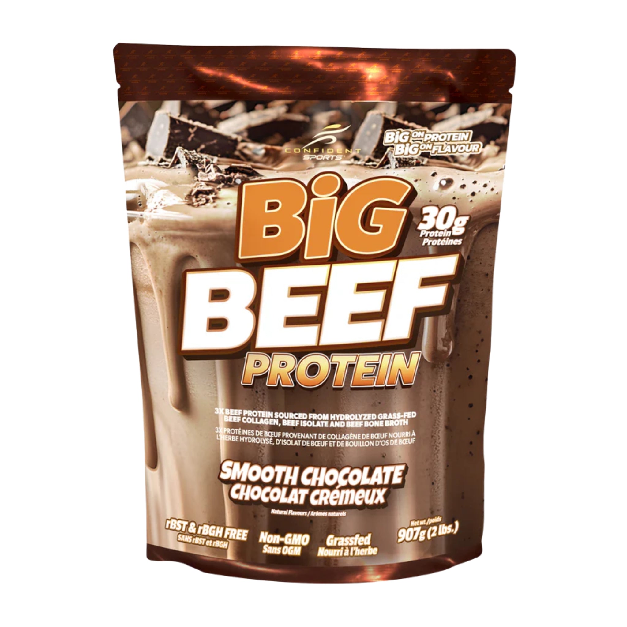 Confident Sports Big Beef Smooth Choco 907g - Nature's Source Inc