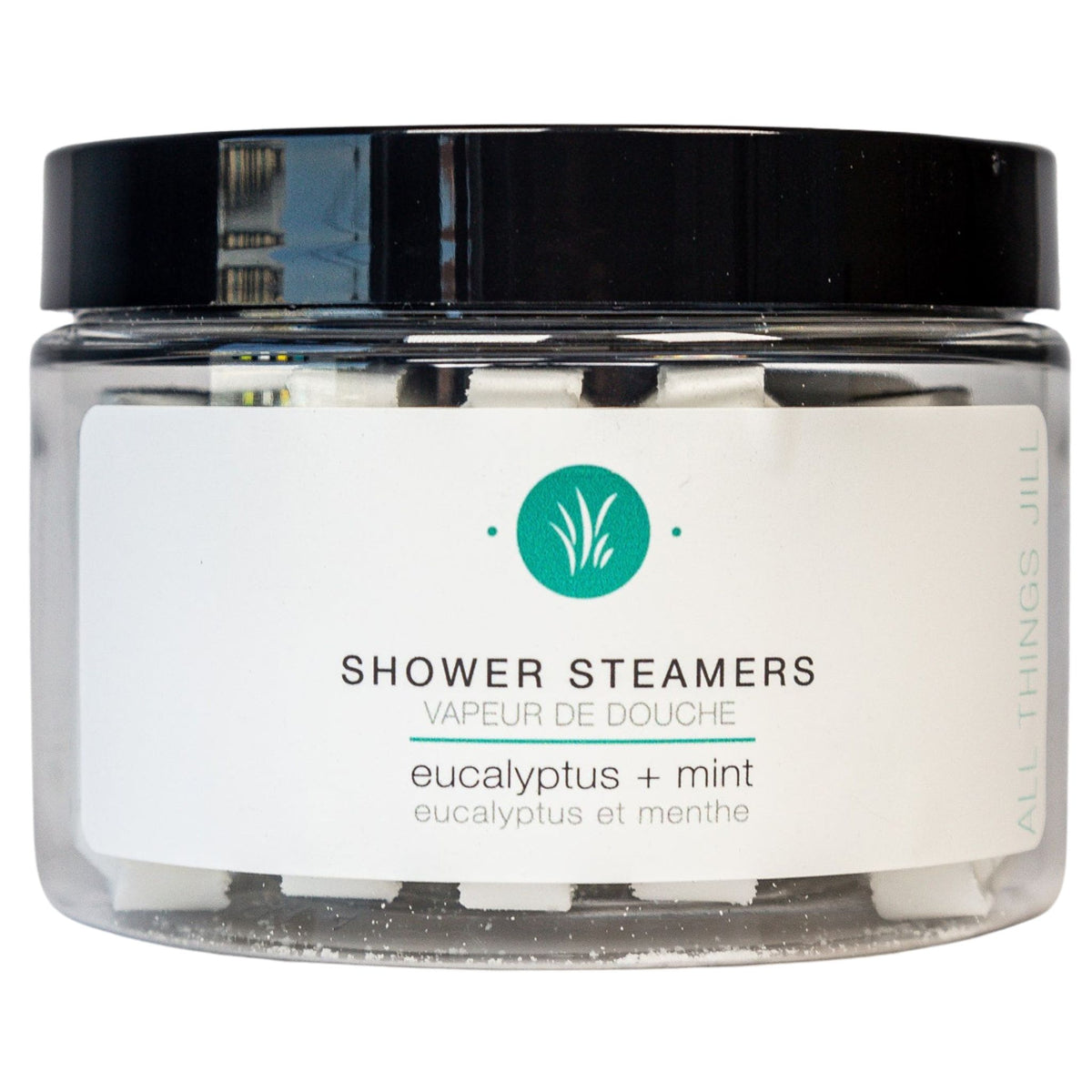 All Things Jill - Shower Steamers Eucalyptus + Mint 220g - Pure Essential Oils of Eucalyptus & Peppermint for Relief on Respiratory Problems and Sinus Infections - Nature's Source Inc