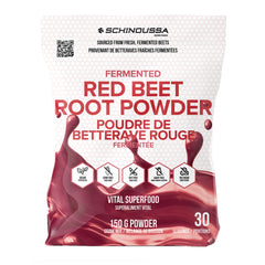 Schinoussa Fermented Beet Root Powder 150g - Improves Heart and Blood Flow Health, Lowers Blood Pressure, Enhances Brain Power, Boosts Athletic Performance, Reduces Inflammation, Aid in Weight Loss