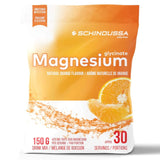 Schinoussa Magnesium Glycinate Orange 150g - Effective in Anxiety Relief, Bone Health, Manages Blood Sugar, Improves Exercise Performance, Promotes Sleep - Nature's Source Inc