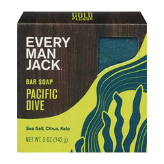 Every Man Jack Cold Plunge Body Bar Pacific 142g - Possess Natural Fragrance and Soapy Texture, Made From the Cold Process, Contains Naturally Derived Ingredients