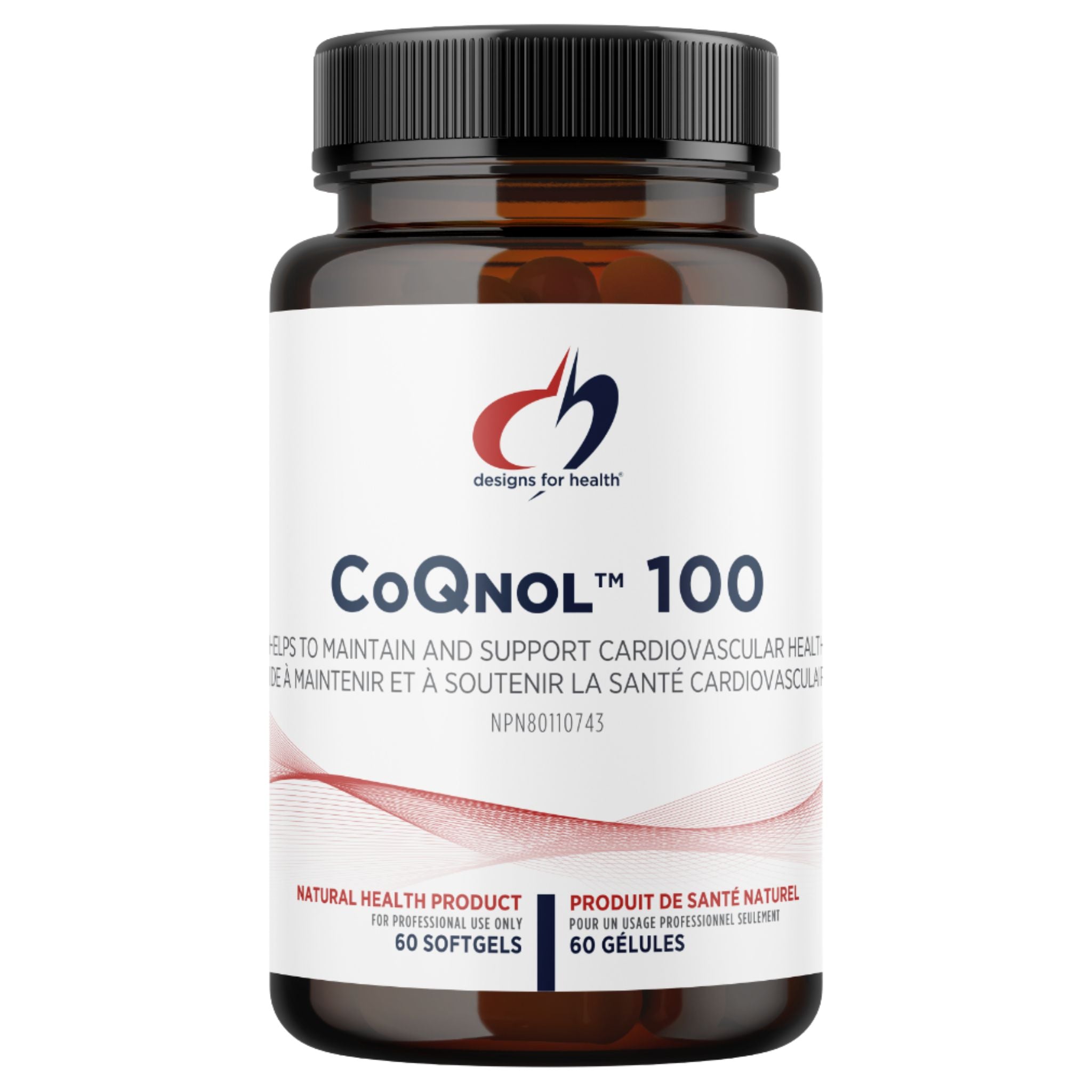 Designs for Health CoQnol Ubiquinol 100mg 60 Softgels - Nature's Source Inc