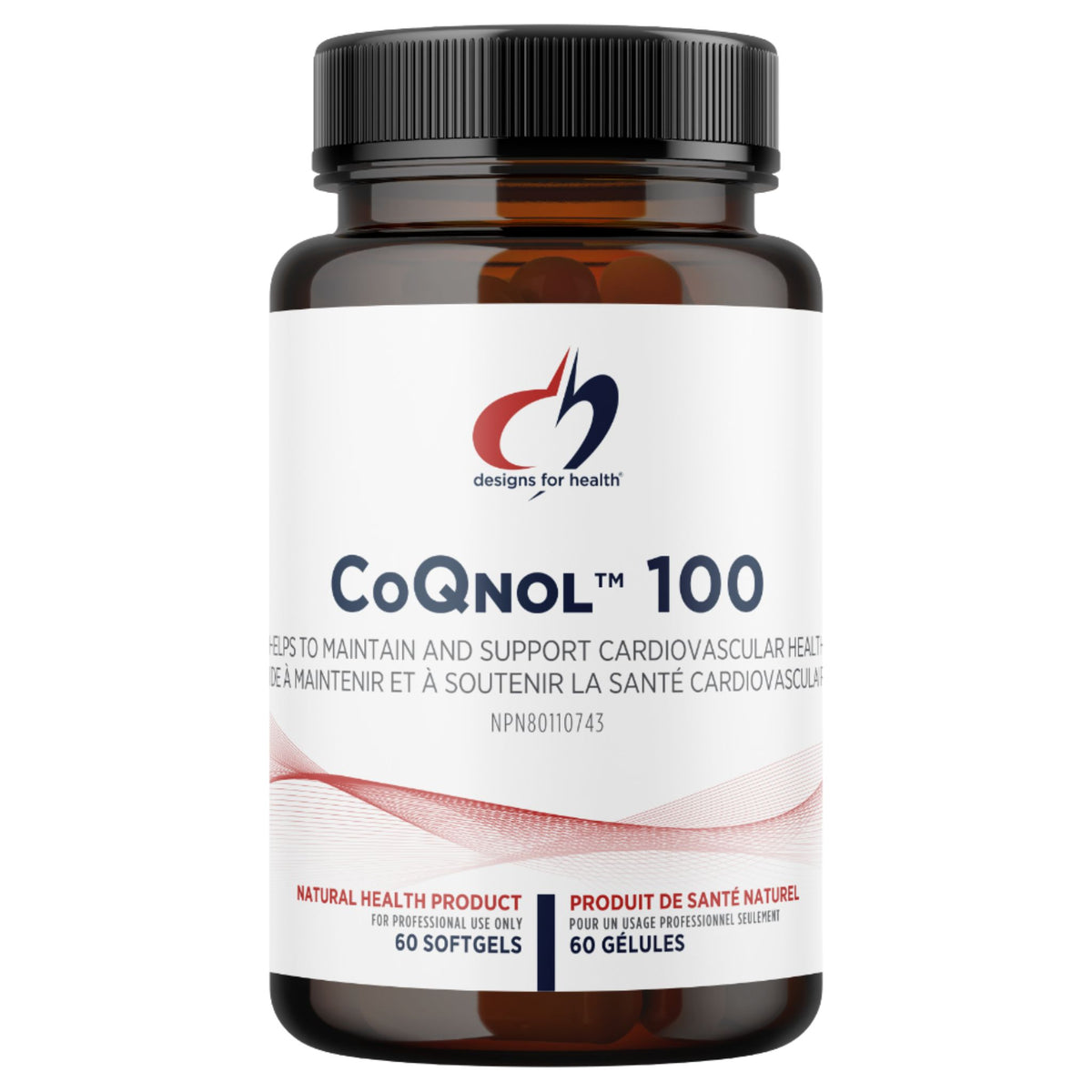 Designs for Health CoQnol Ubiquinol 100mg 60 Softgels - Nature's Source Inc
