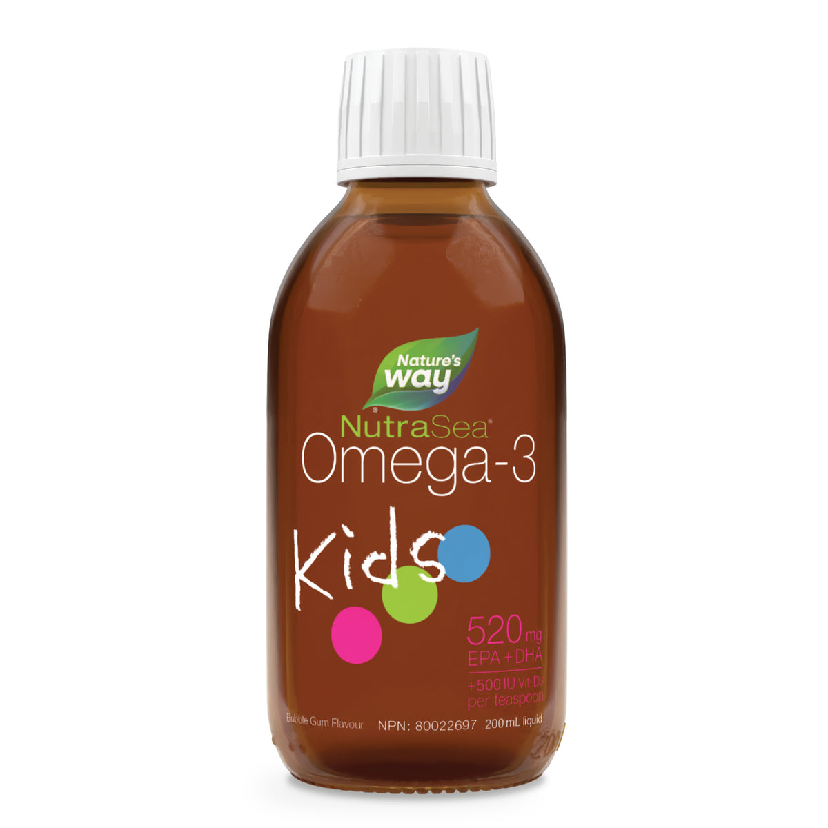NutraSea Kids Omega - 3, Bubblegum, 200ml - Nature's Source Inc