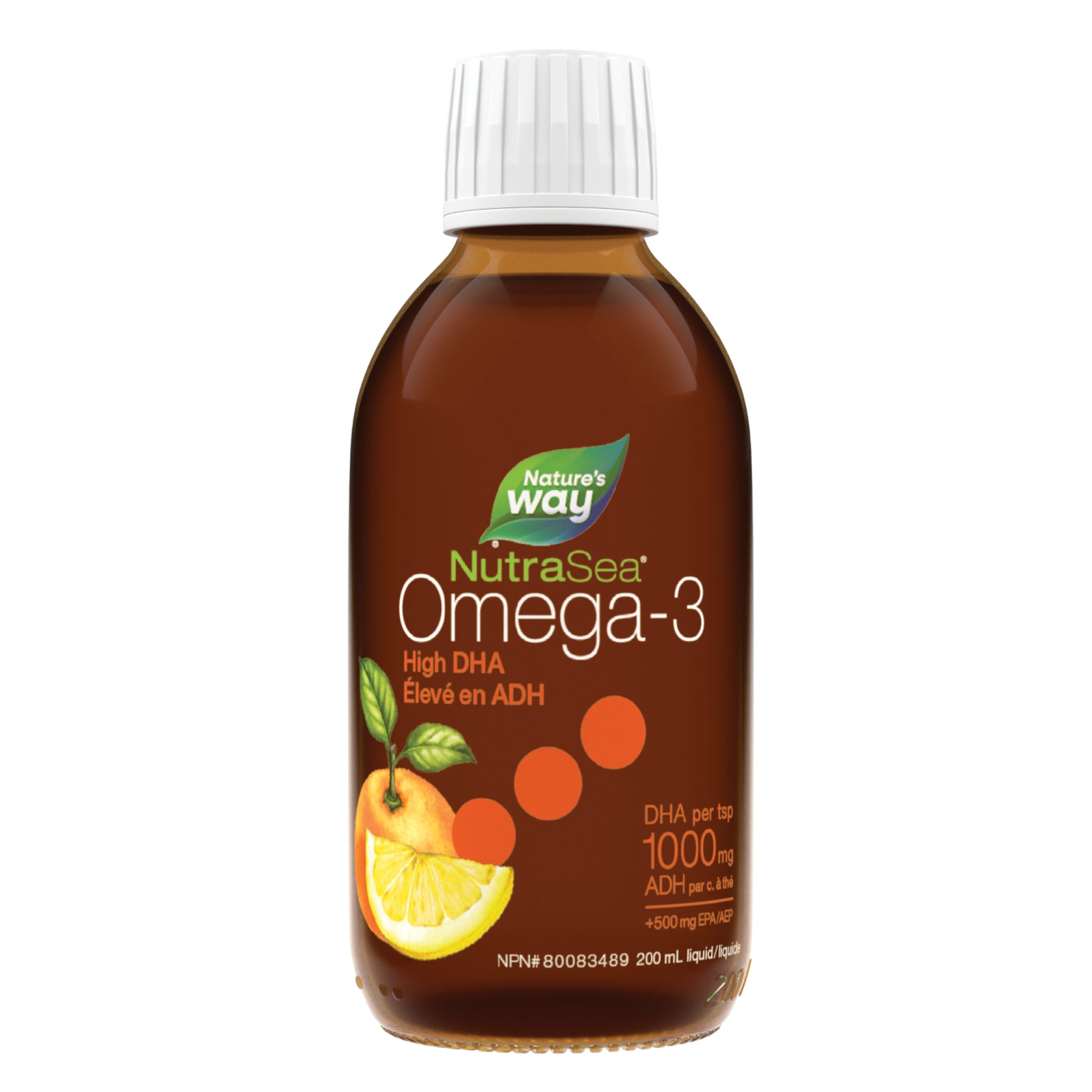NutraSea High DHA Omega - 3 Juicy Citrus 200ml - Nature's Source Inc