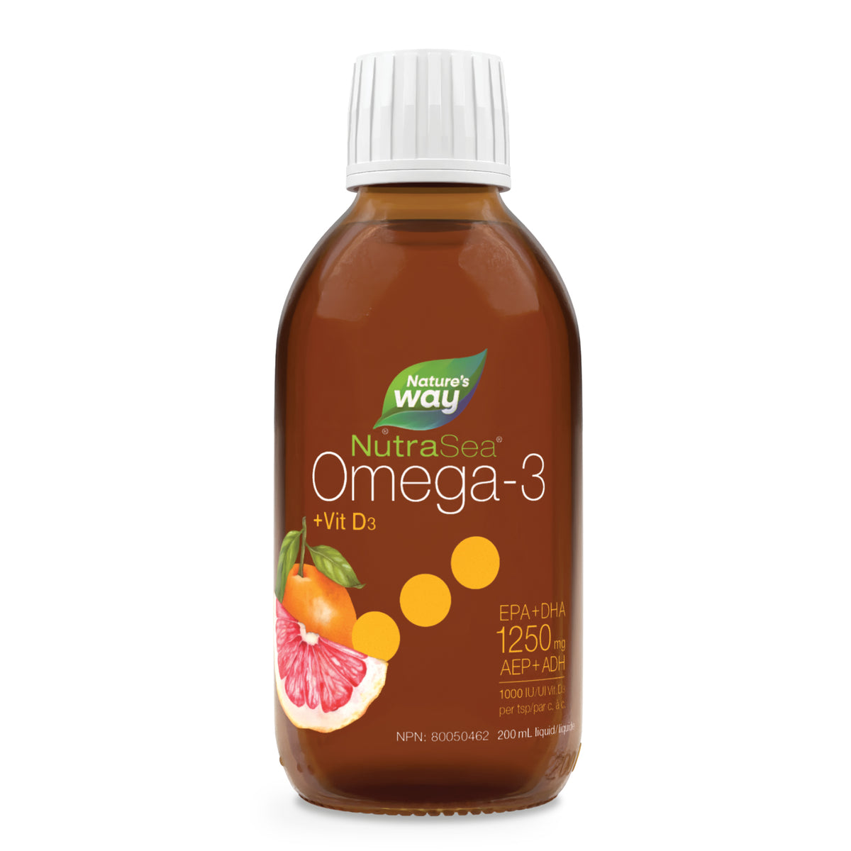 NutraSea+D Grapefruit Tangerine, 200ml - Nature's Source Inc