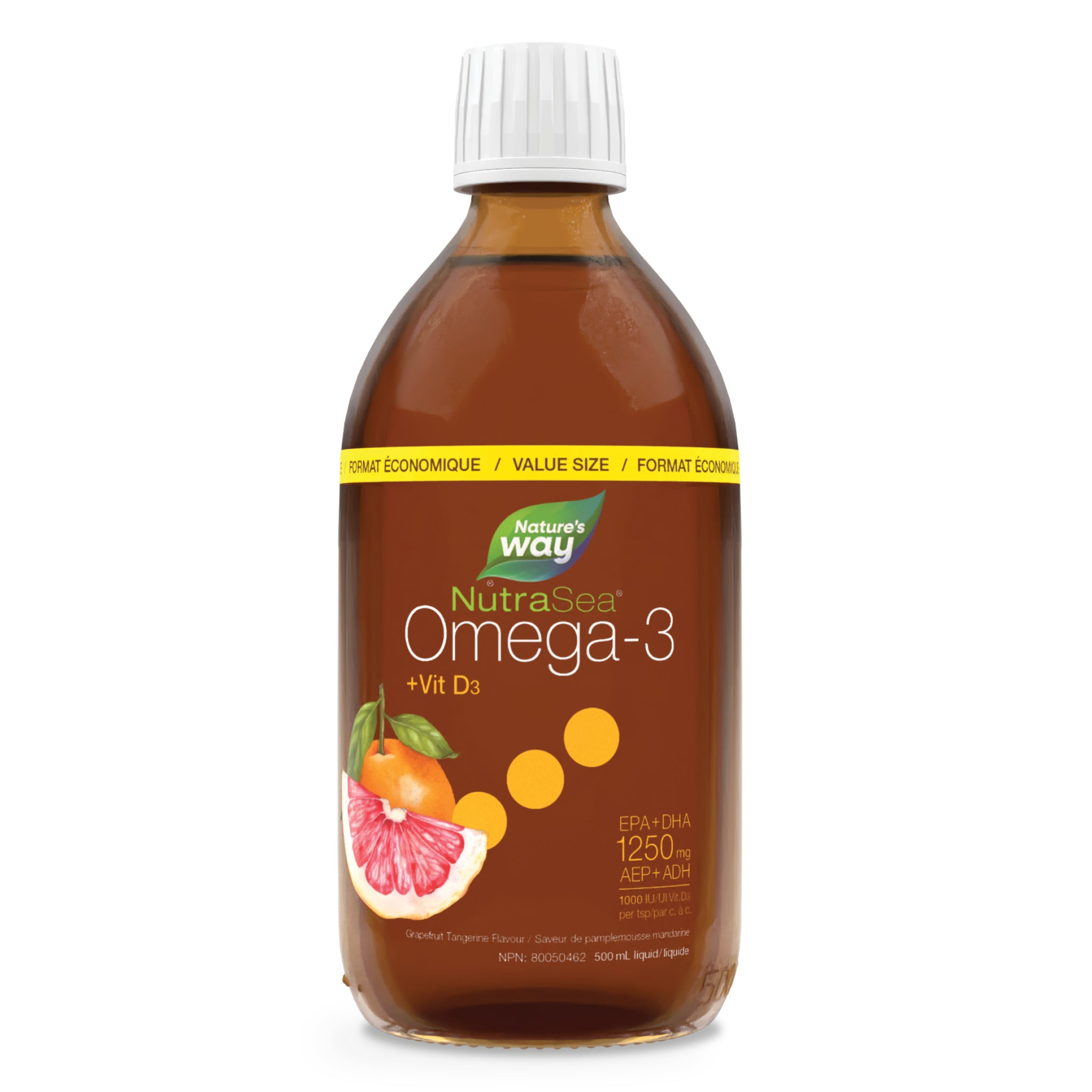 NutraSea+D Grapefruit Tangerine, 500ml - Nature's Source Inc