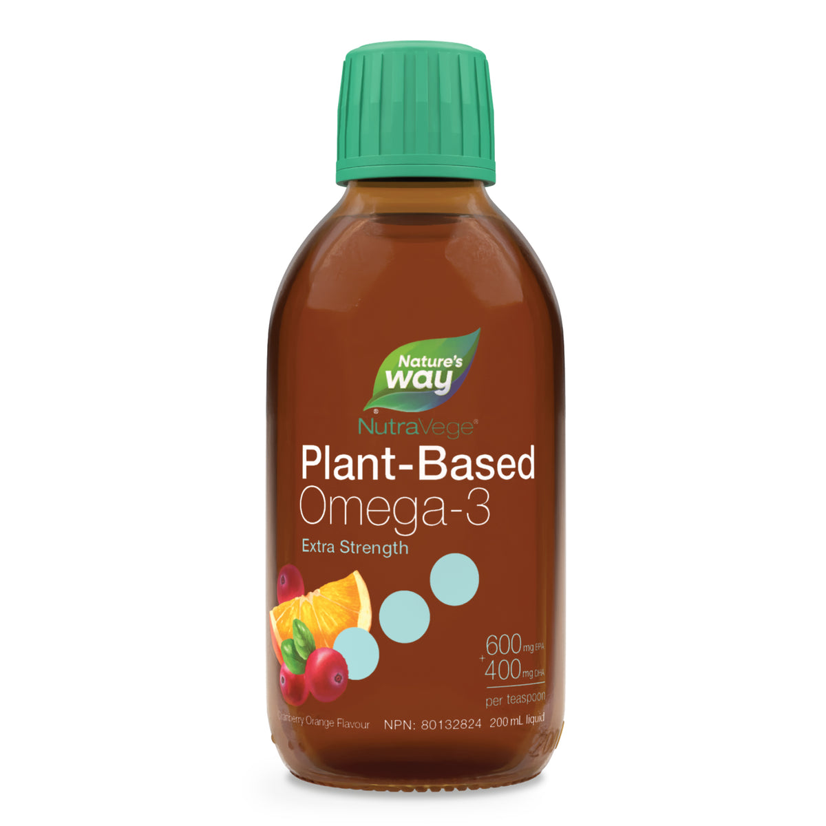 NutraVege Omega - 3 Plant Based, Strawberry Orange, 200ml - Nature's Source Inc