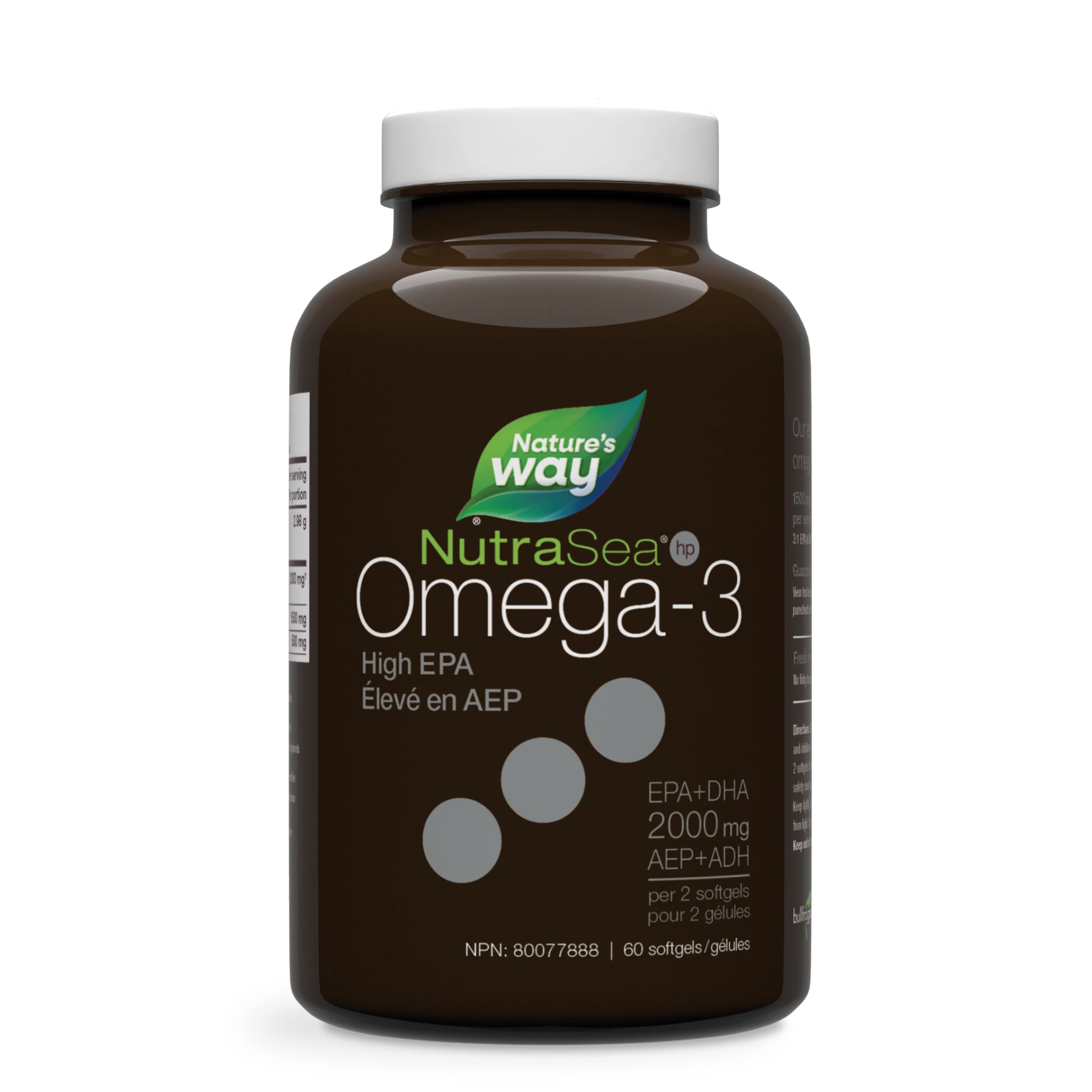 NutraSea HP Omega - 3 Liquid Gels Fresh Mint, 60 Softgels - Nature's Source Inc