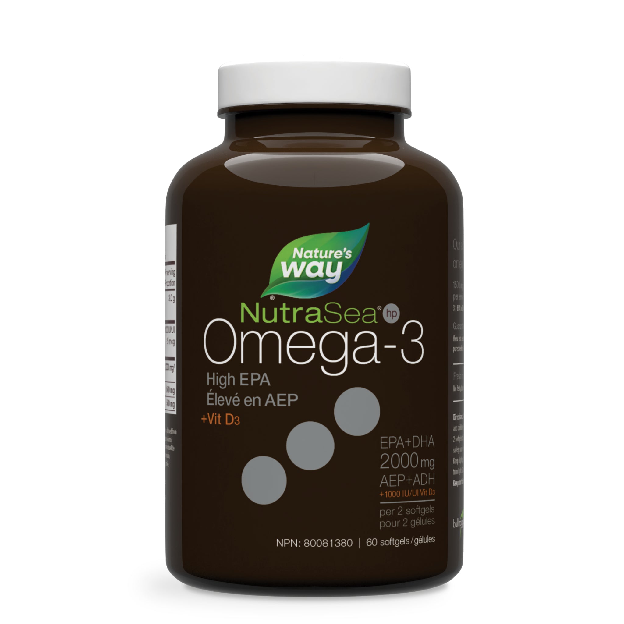 NutraSea HP+D Omega - 3, 60 Softgels - Nature's Source Inc