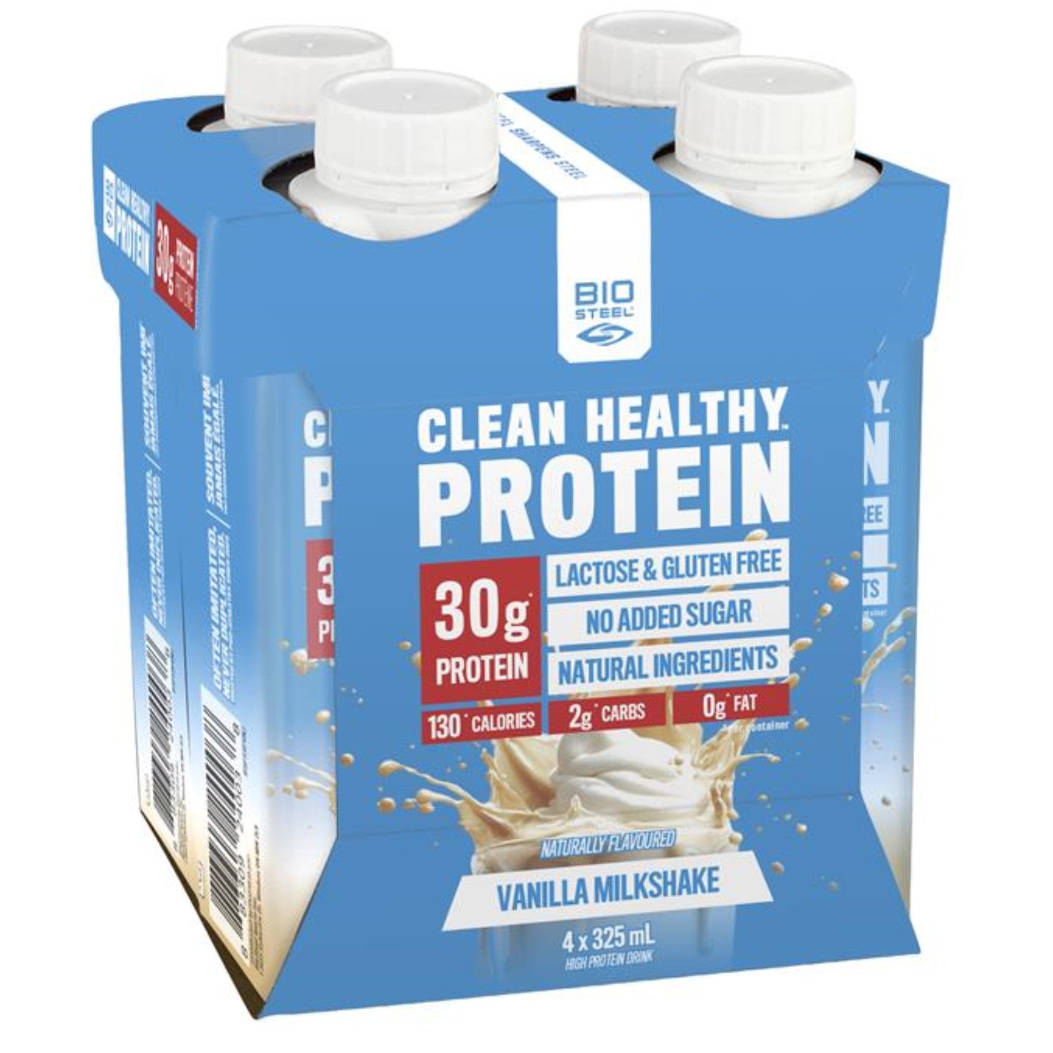 BioSteel Sports Protein Vanilla Milk Shake RTD 4x325ml - Nature's Source Inc