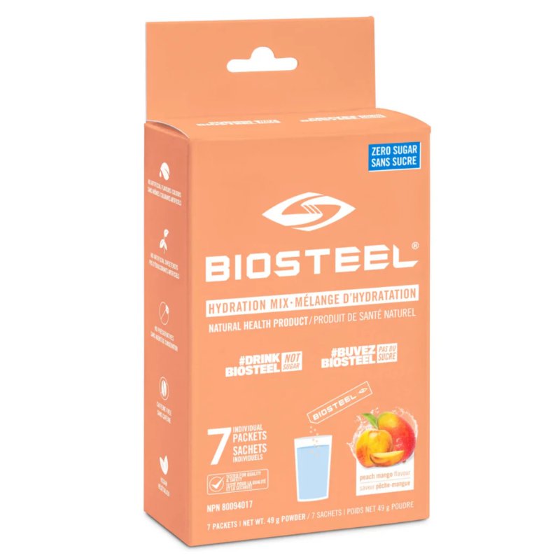 BioSteel Hydration Mix Peach Mango 7 Serving Packets