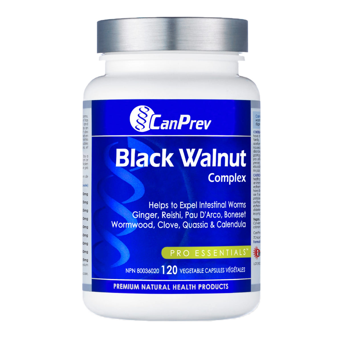 CanPrev Black Walnut Complex 120 Vegan Capsules - Promotes Healthy Digestion, Provides Relief From Stomach Pain, Indigestion, and Discomfort, Supports Healthier Gut