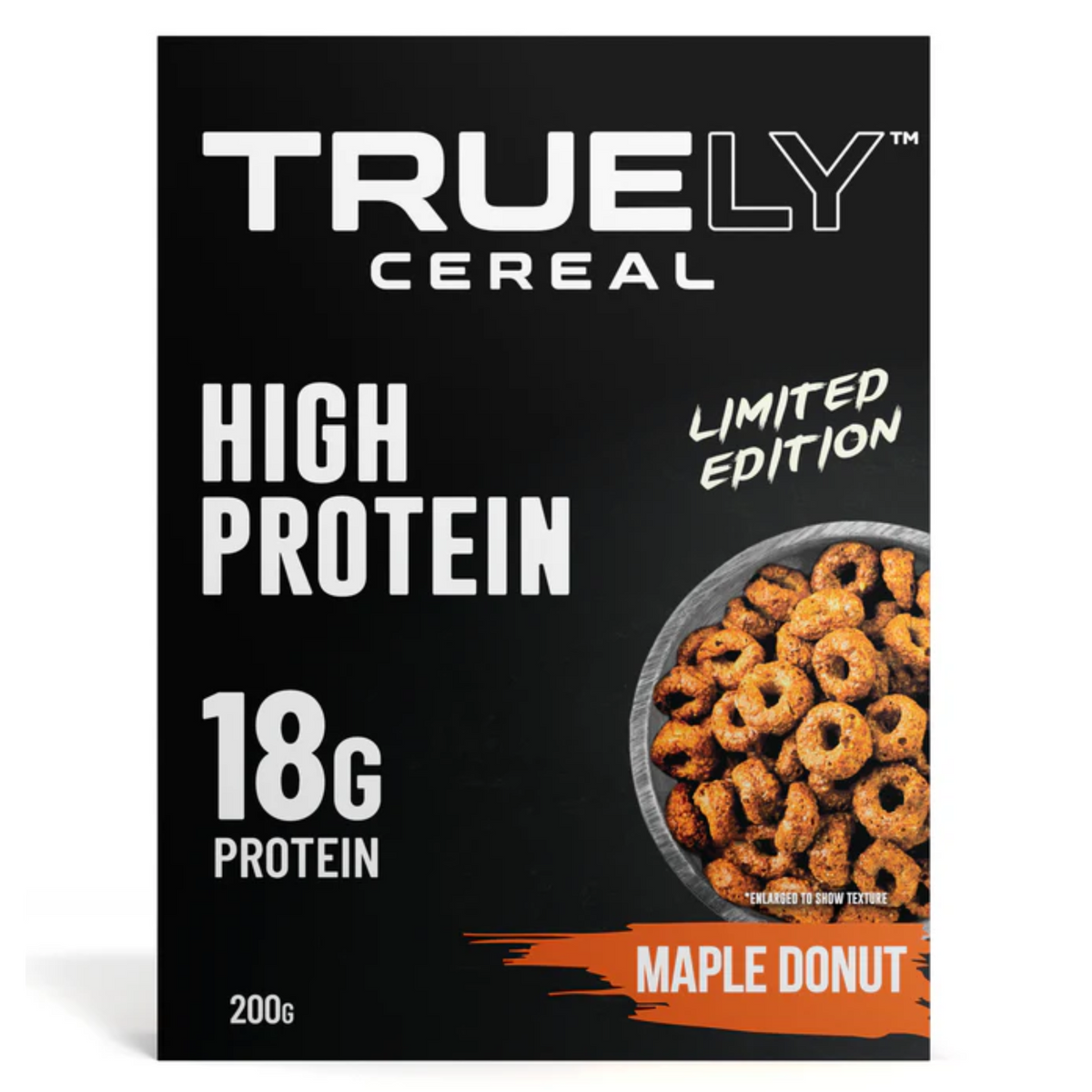 Truely Cereal Maple Donut 200g - Supports Muscle Growth And Recovery Without Excess Calories, Provides All Essential Amino Acids, Perfect For Breakfast Or Healthy Snack, Rich in Protein