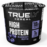 Truely Cereal Cup Blueberry Muffin 40g - Supports Muscle Growth And Recovery Without Excess Calories, And Provides All Essential Amino Acids, Blueberry Muffin High Protein Cereal Is Perfect For Breakfast - Nature's Source Inc