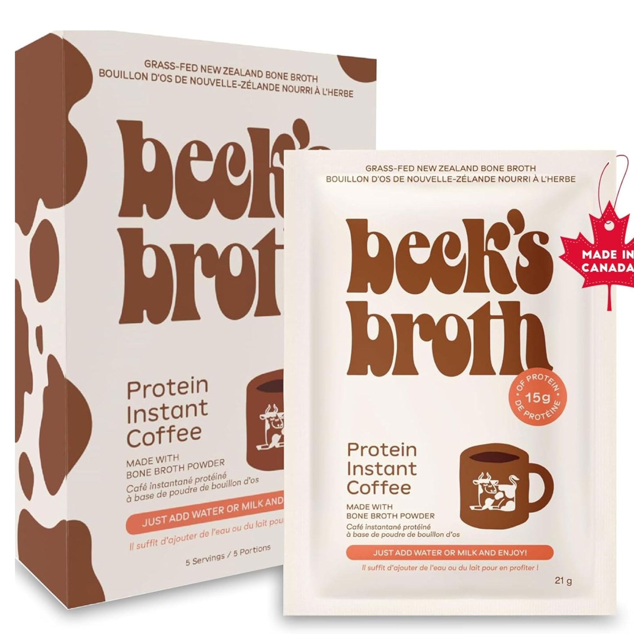 Beck's Broth Protein Instant Coffee 5ct - Nature's Source Inc