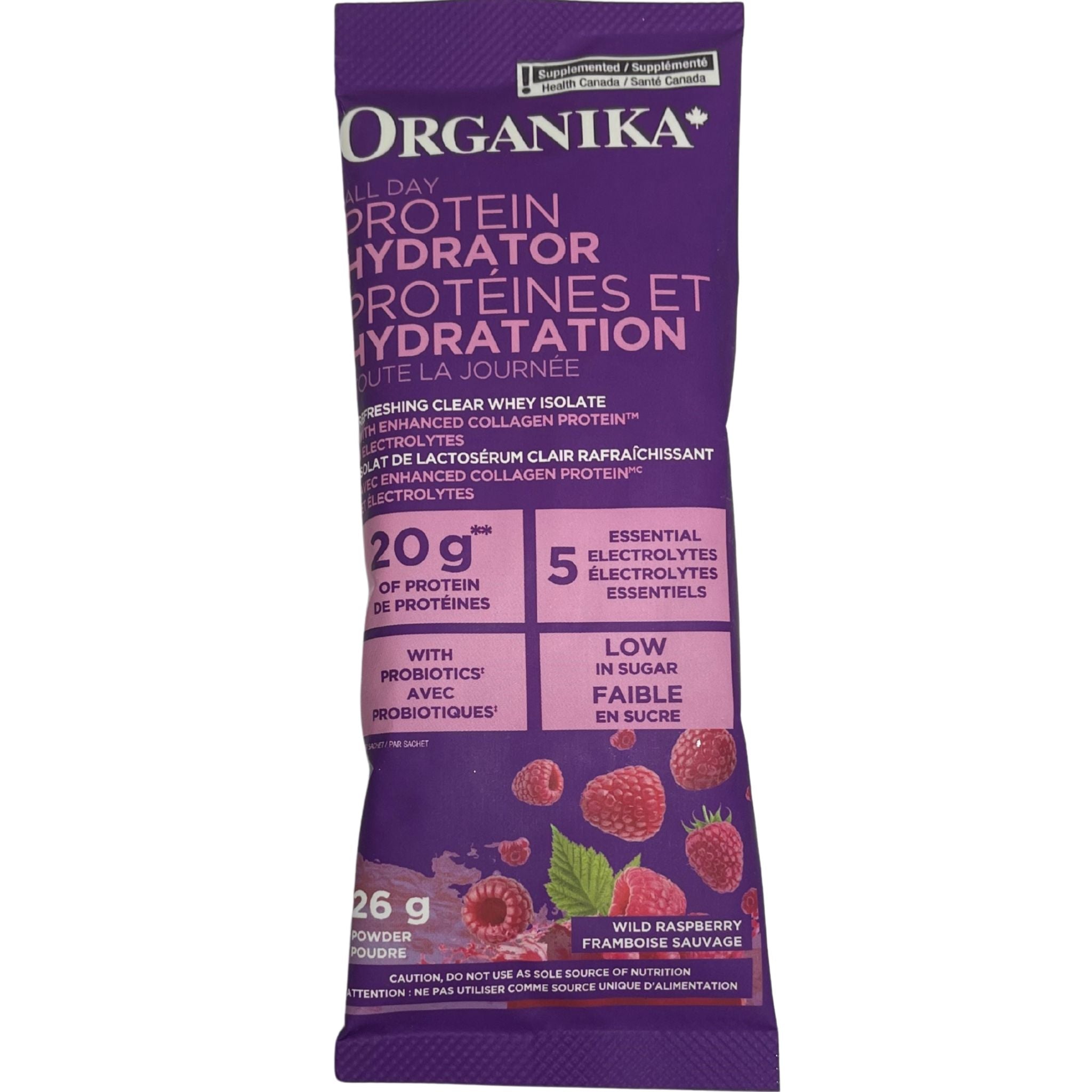 Organika Whey Protein Hydrator Raspberry, 1 Serving (SAMPLE) - Nature's Source Inc
