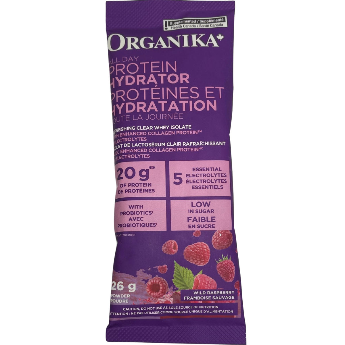 Organika Whey Protein Hydrator Raspberry, 1 Serving (SAMPLE) - Nature's Source Inc