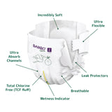 Bambo Nature Baby Diapers, 36 Count, Size 1 - Nature's Source Inc