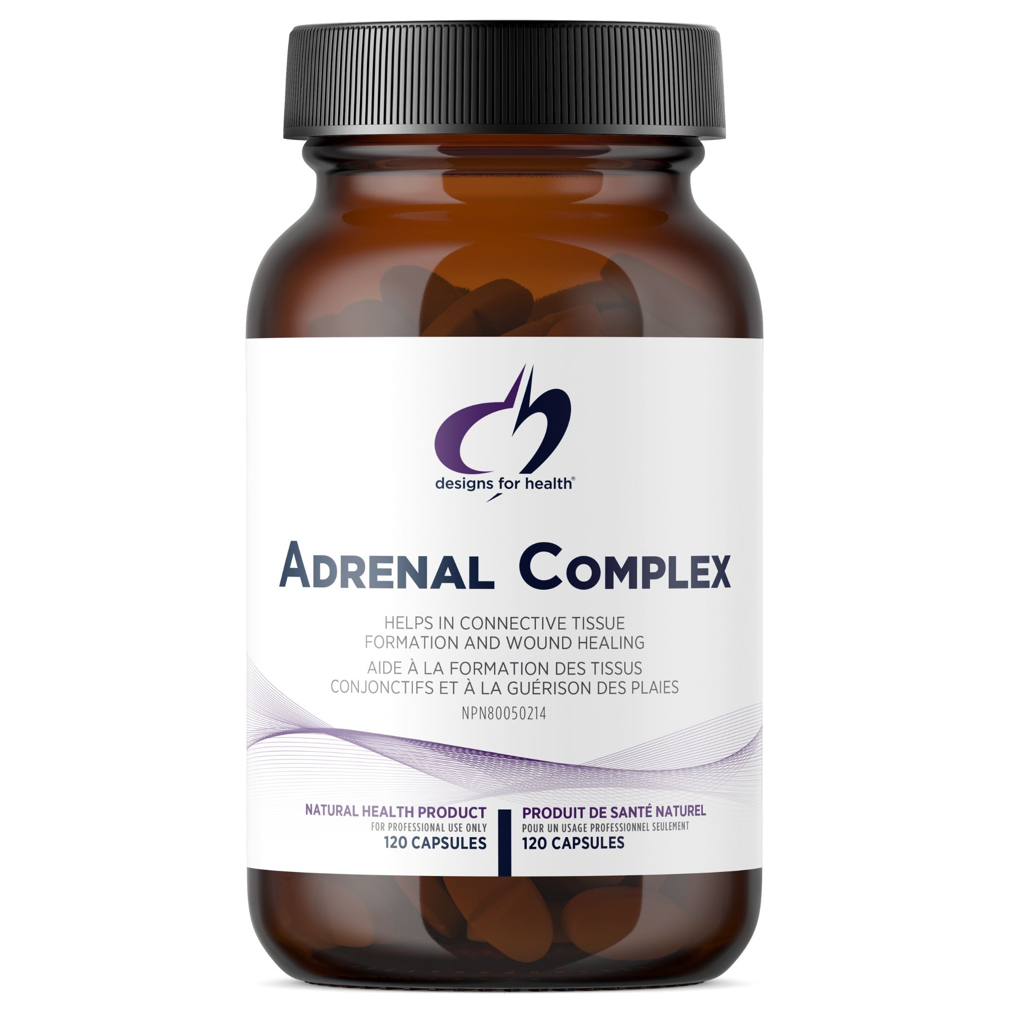Designs for Health Adrenal Complex 120 Capsules - Supports Overall Adrenal Function, Promotes Normal Cortisol Balance and Catecholamine Production - Nature's Source Inc