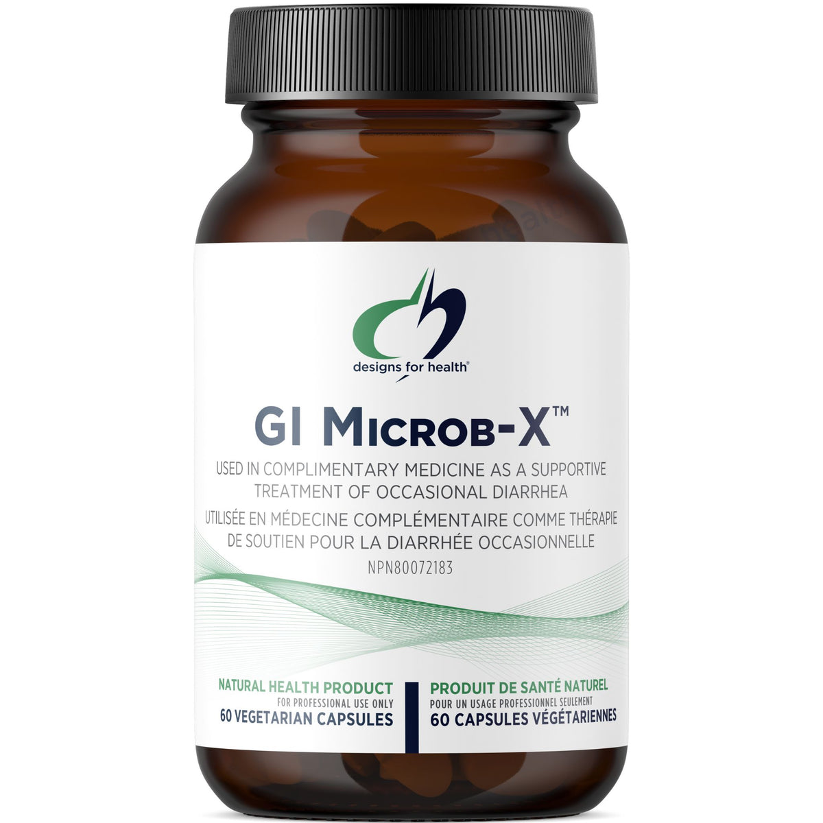 Designs for Health GI Microb - X 60 Capsules - Supports Occasional Diarrhea & GI Health, Promotes Healthy Balance In The Gut Microbiome, Prevents The Growth Of Harmful Microbes In The Gut - Nature's Source Inc