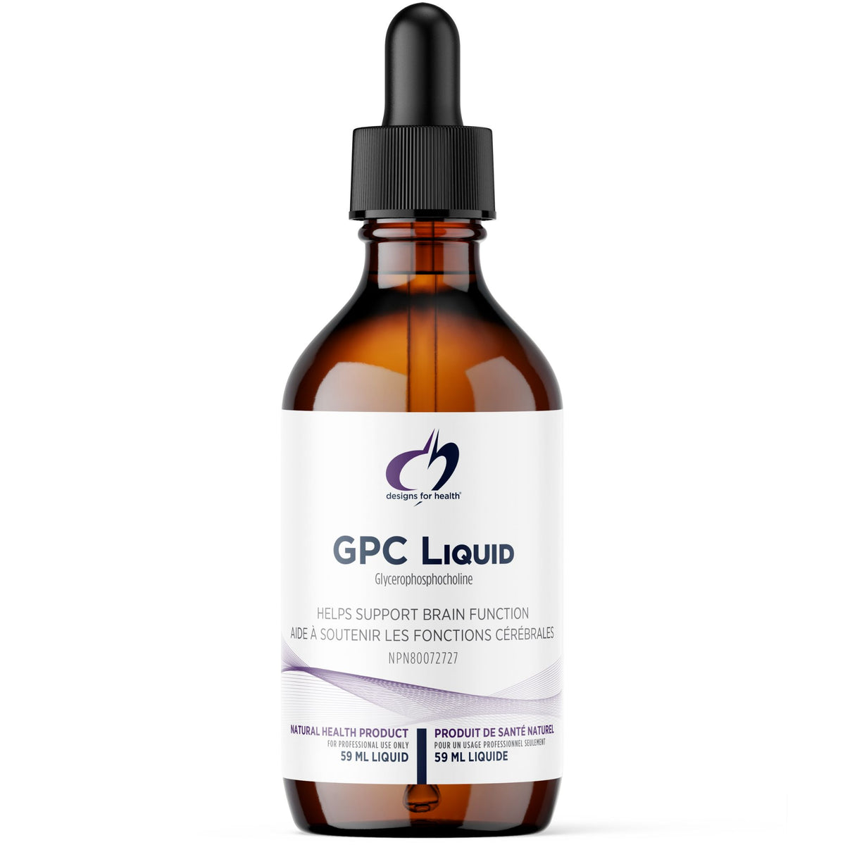 Designs for Health GPC Liquid 59 ml - Boost Brain Health, Provides Vital Nutrient Choline That Is Important For Overall Well - Being, Supports Cognitive Function And Neurotransmitter Balance - Nature's Source Inc