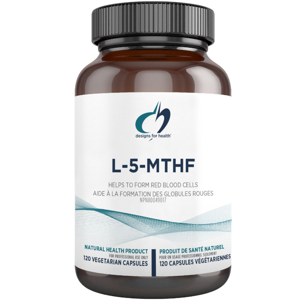 Designs for Health L - 5 - MTHF 120 Capsules - Helps In Red Blood Cell Formation, Bio - Active Folate For Brain Support, Supports Normal Cardiovascular, Neurological, Detoxification, And Reproductive Activities - Nature's Source Inc