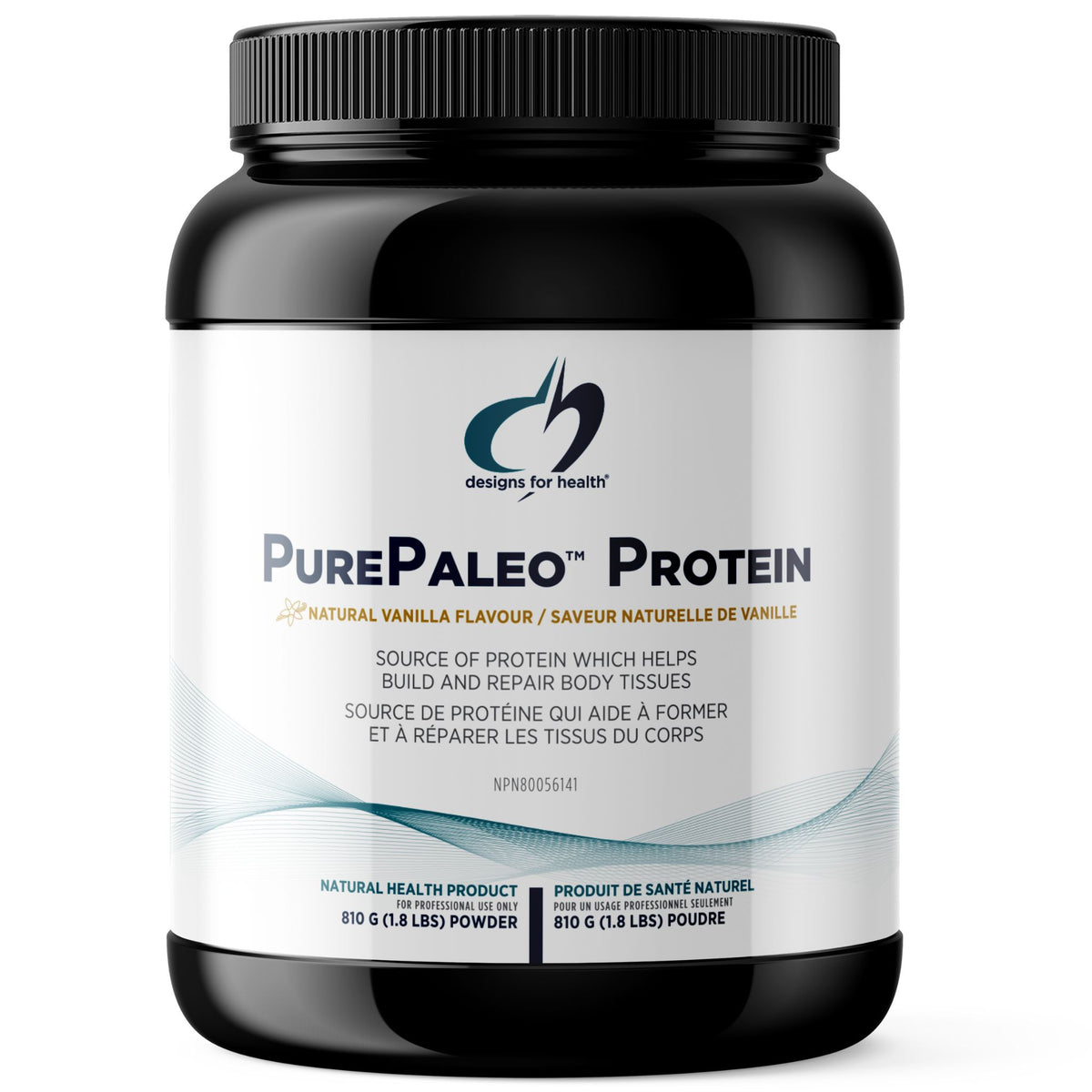 Designs for Health PurePaleo Protein Vanilla 810 Grams - Helps Build and Repair Body Tissues, Pure Beef Bone Broth Protein (HydroBEEF) with Collagen Peptides - Nature's Source Inc