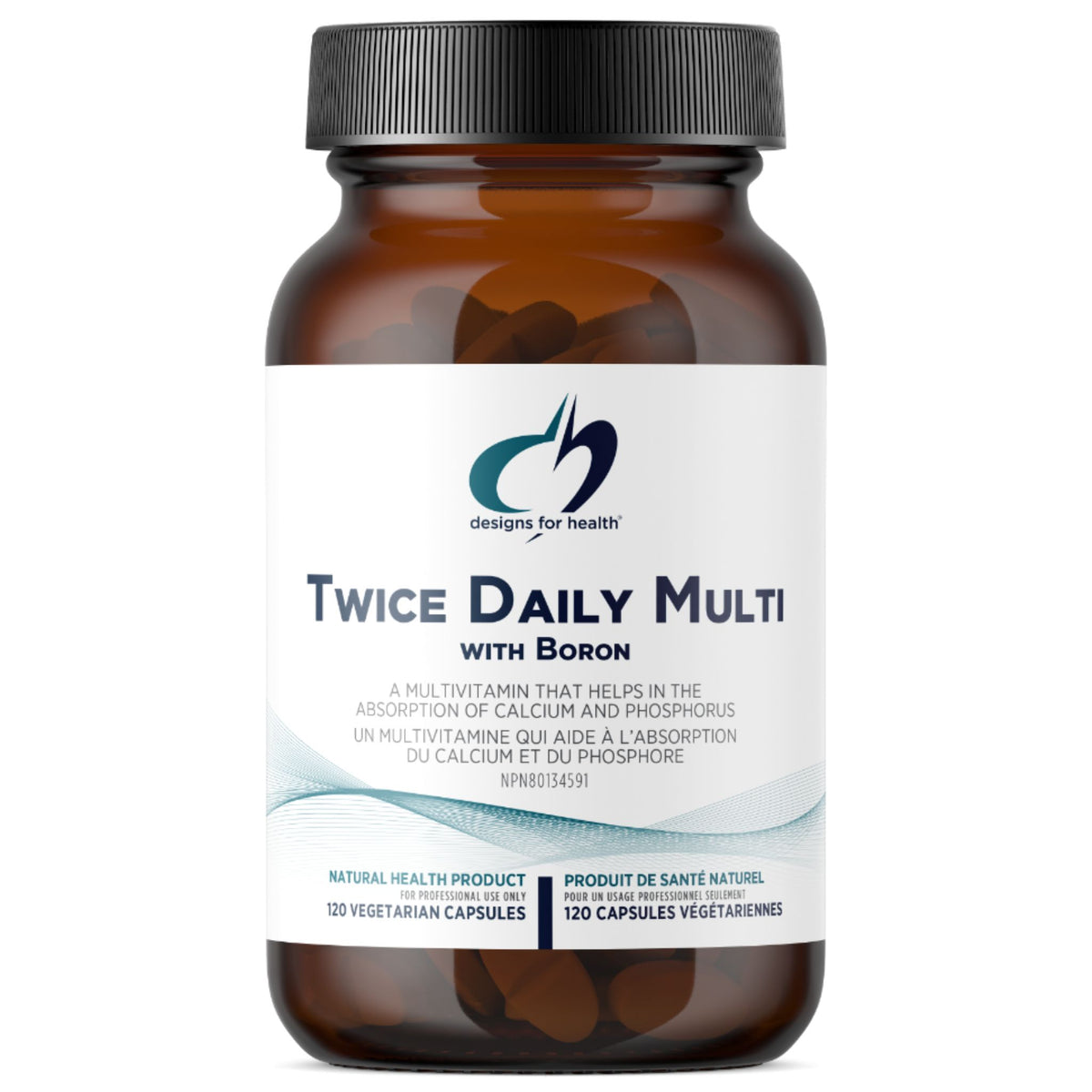 Designs for Health Twice Daily Multi™ 120 Capsules - Multi - Vitamin/Mineral Supplement, Source Of Antioxidants For Maintenance Of Good Health, Superior Absorption, Provide Greater Digestive Comfort - Nature's Source Inc