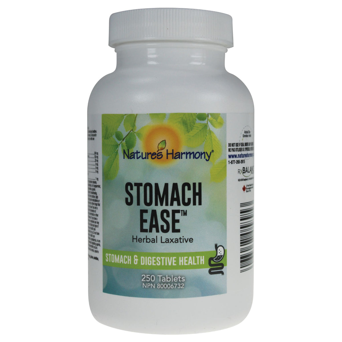 Nature's Harmony Stomach Ease Herbal Laxative 250t - Nature's Source Inc