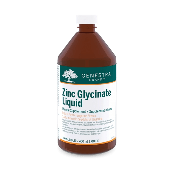 Genestra Brands Zinc Glycinate Natural Peach Tangerine 450ml