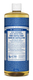 Dr. Bronner's Pure Castile Soap Peppermint 946ml - Scented With Organic Peppermint Essential Oil, Promotes Cool Skin, Clear Sinuses And Sharpens The Mind, Made With Organic And Certified Fair Trade Ingredients - Nature's Source Inc