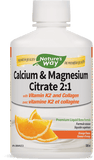 Nature's Way Calcium Magnesium with K2 Orange 500ml - Nature's Source Inc