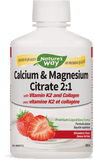 Nature's Way Cal Mag with K2 Strawberry 500ml - Nature's Source Inc