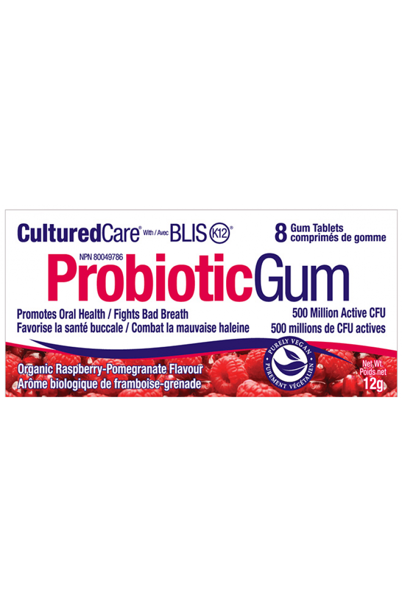 Image showing product of Prairie Naturals Probiotic Gum Raspberry Box 12