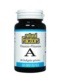 Natural Factors Vitamin A 10 000 IU 90sg - Nature's Source Inc